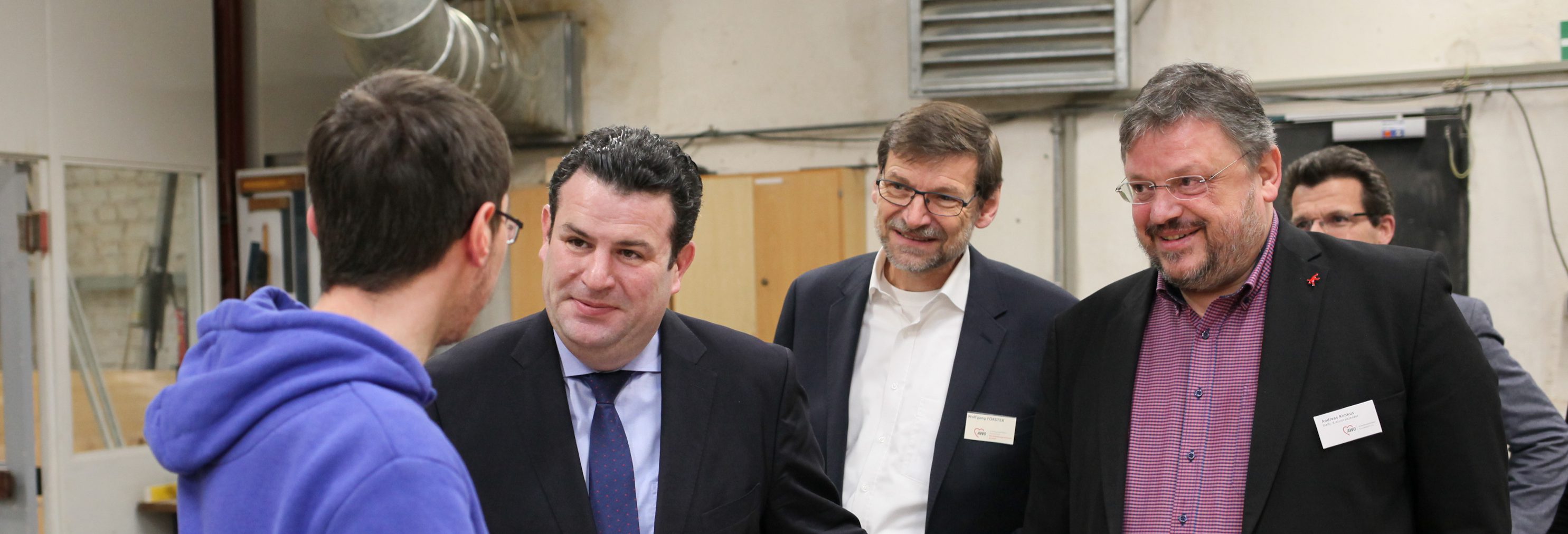 Bundesarbeitsminister Hubertus Heil besucht das AWO Berufsbildungszentrum in Düsseldorf